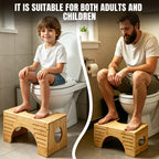 Bambus-Toilettenhocker mit zwei Höhen