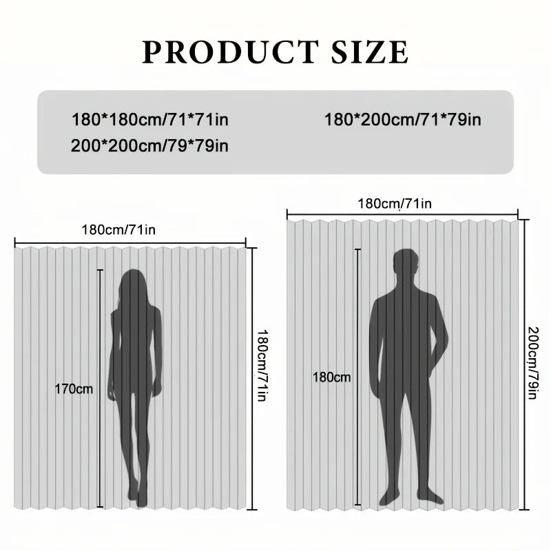 Praktische Duschvorhang aus 100% Polyester