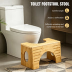 Bambus-Toilettenhocker mit zwei Höhen