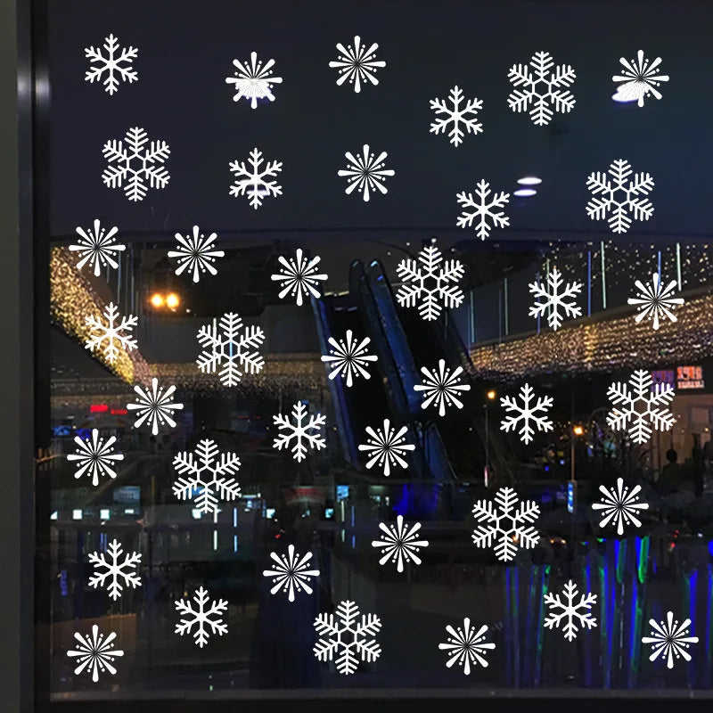 38 Schneeflocken-Elektrostatik-Wandaufklebern