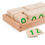 Zahlenkarten aus Holz 1–9000