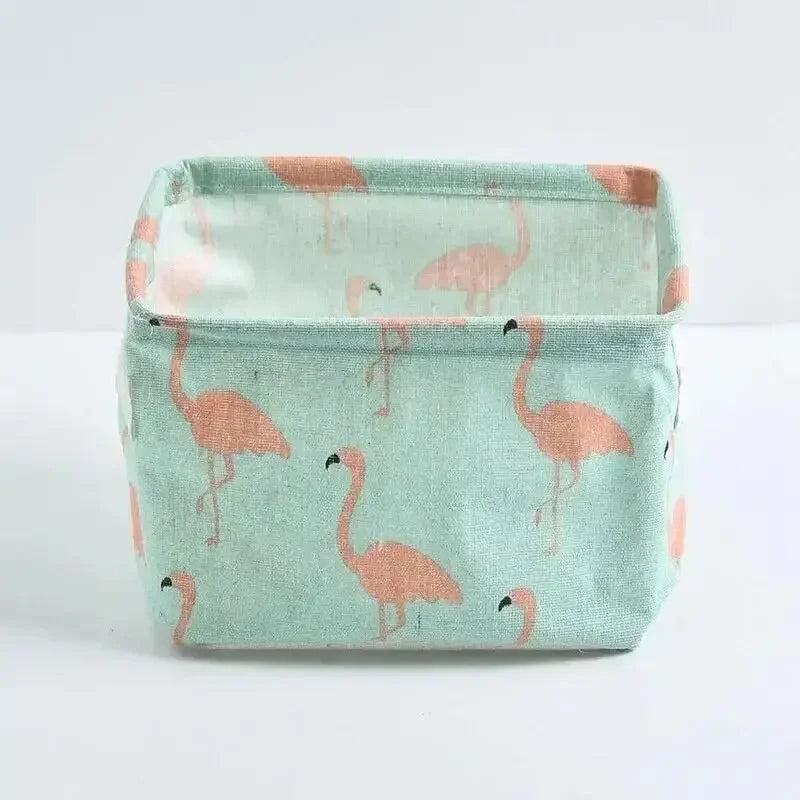 Praktischer Aufbewahrungskorb im Flamingo Style