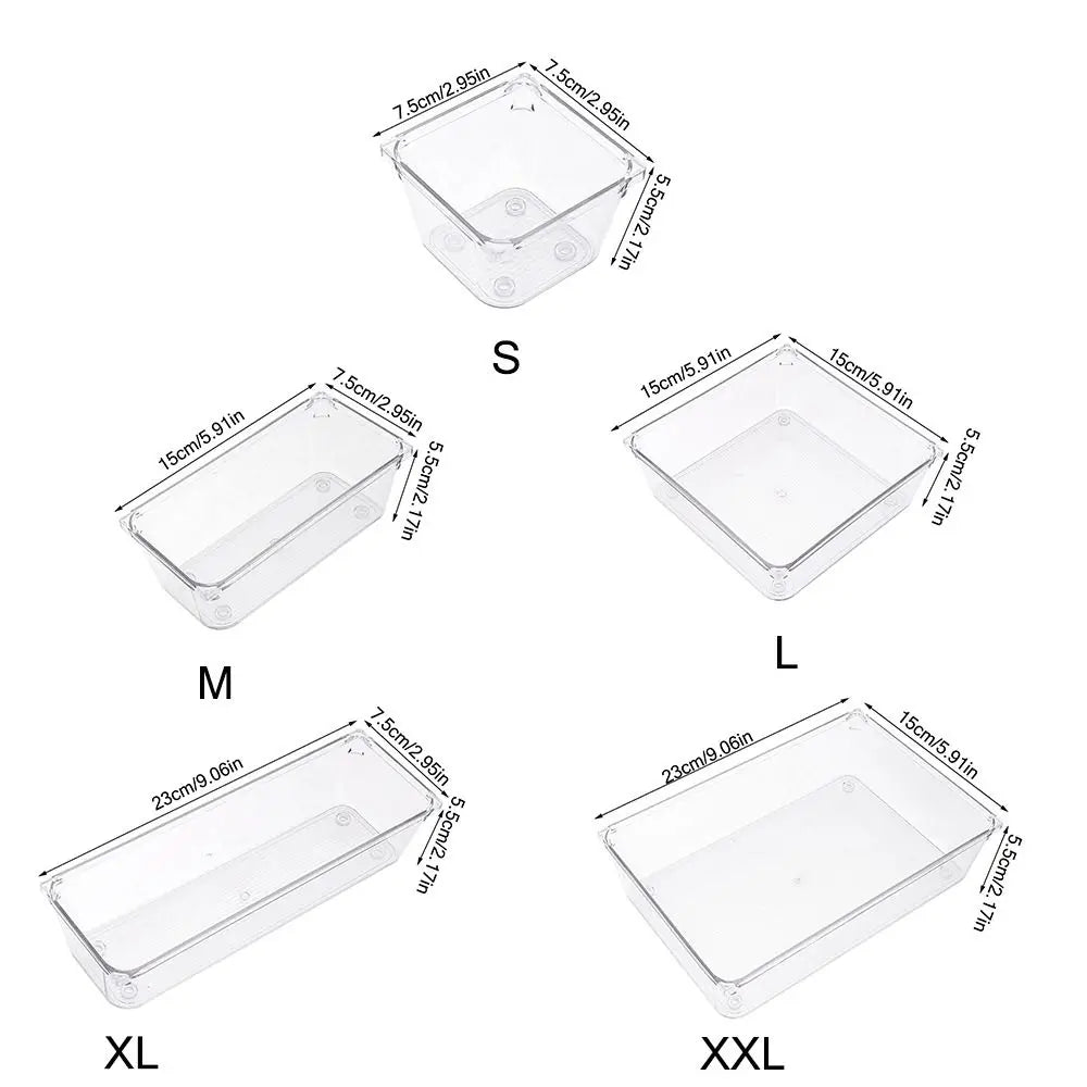 Transparente Desktop-Lagerkiste