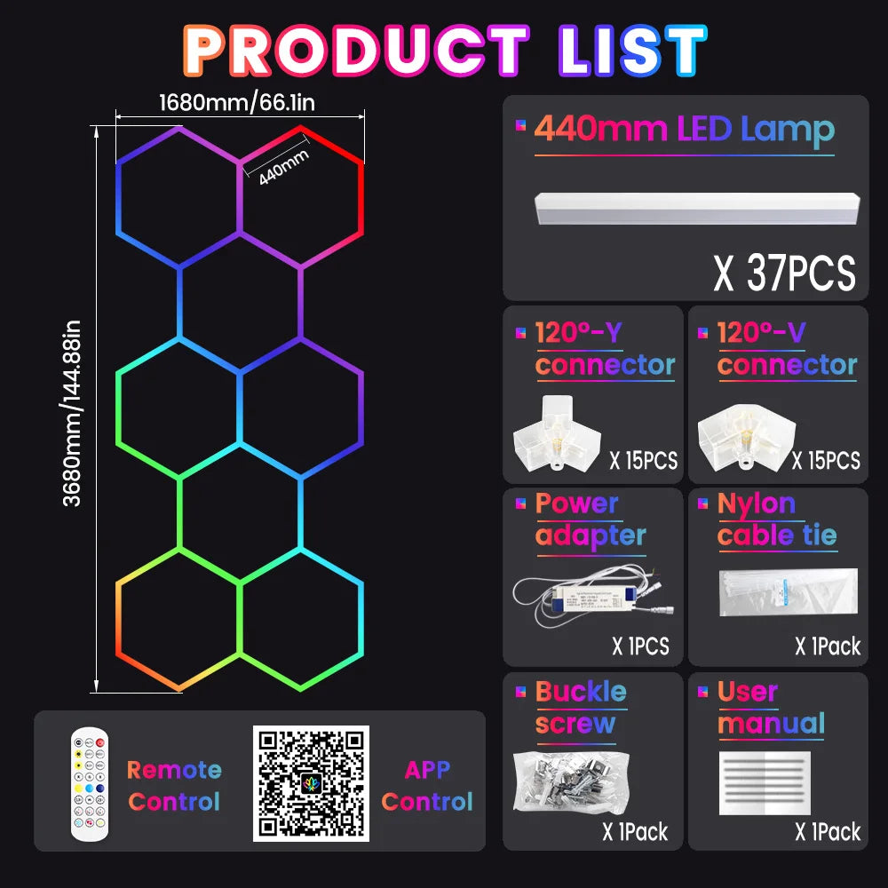 Smart RGB Hexagonal Panels