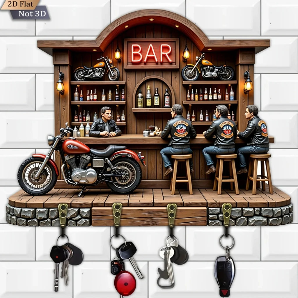 Stilvolle Motorrad-Schlüsselablage