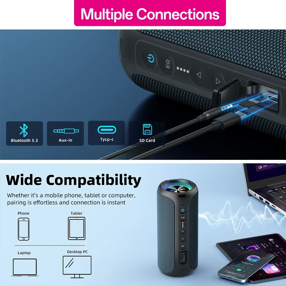 Ortizan Portable Bluetooth Speaker