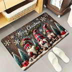 Festive Santa Claus doormat mit rutschfestem Design