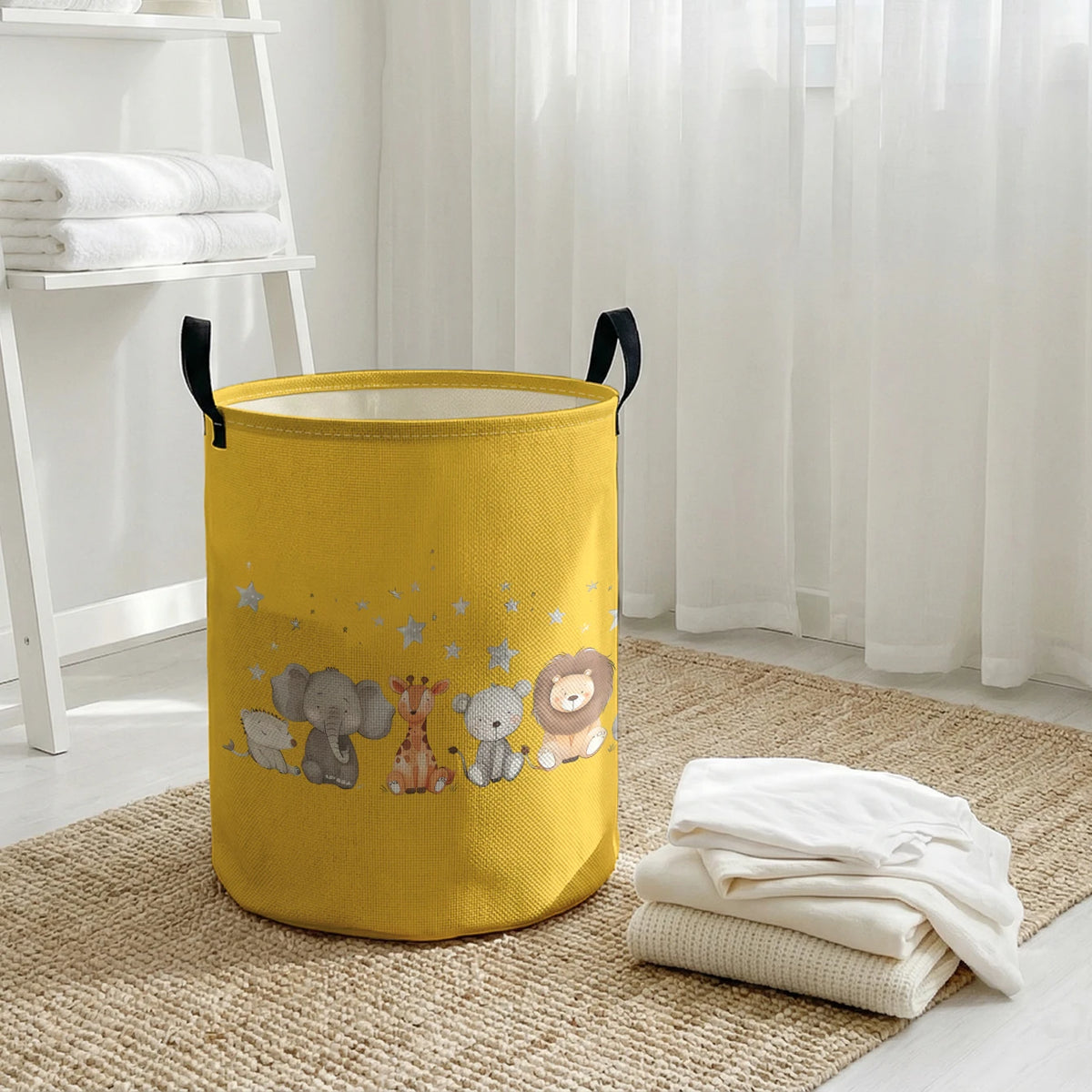 Hochwertige Wäschekorb mit tierischem Design