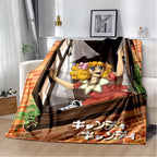 Weiches Flanell-Wurfdecke mit charmanten Anime-Cartoon-Motiven