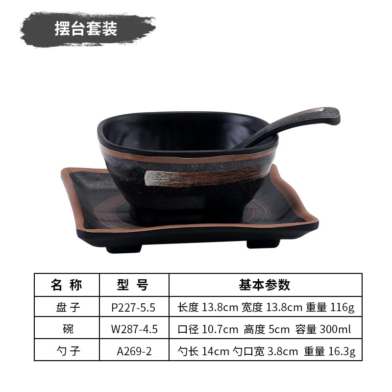 Vielseitiges Melamin-Tafelservice Set