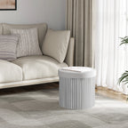 Eleganter Samtstoff-Hocker