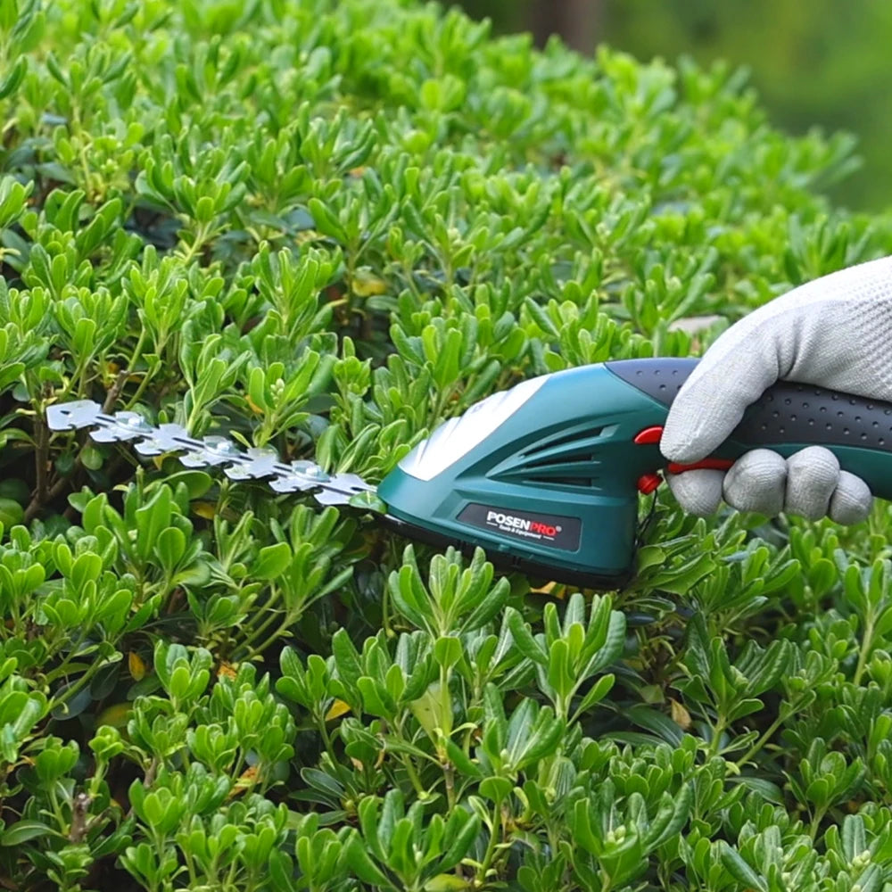 POSENPRO 2-in-1 Akku-Grasschere und Heckenschere