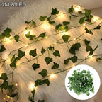 Künstliche Efeu-Girlande mit LED-Lichtern