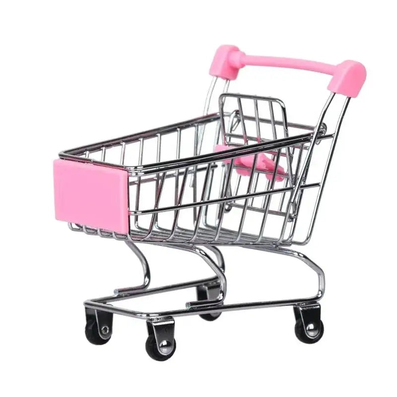 Dekorative Mini-Einkaufswagen aus Eisen