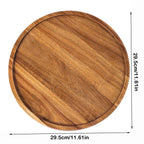Elegante runde Holzplatte aus hochwertigem Naturholz