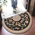 VIKAMA Halbrundes Blumenmuster Flanell-Teppich