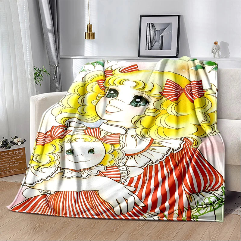 Weiches Flanell-Wurfdecke mit charmanten Anime-Cartoon-Motiven