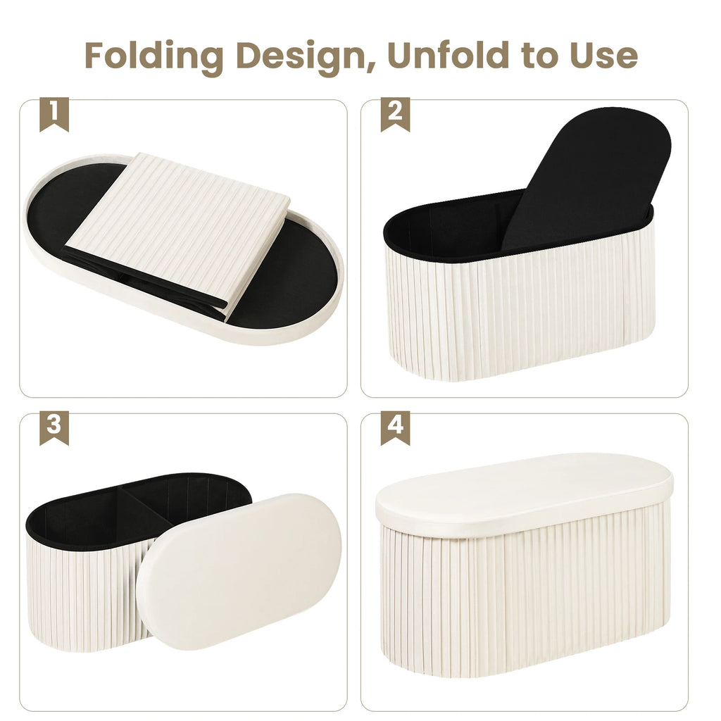 Eleganter Samtstoff-Hocker