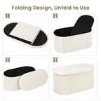 Eleganter Samtstoff-Hocker