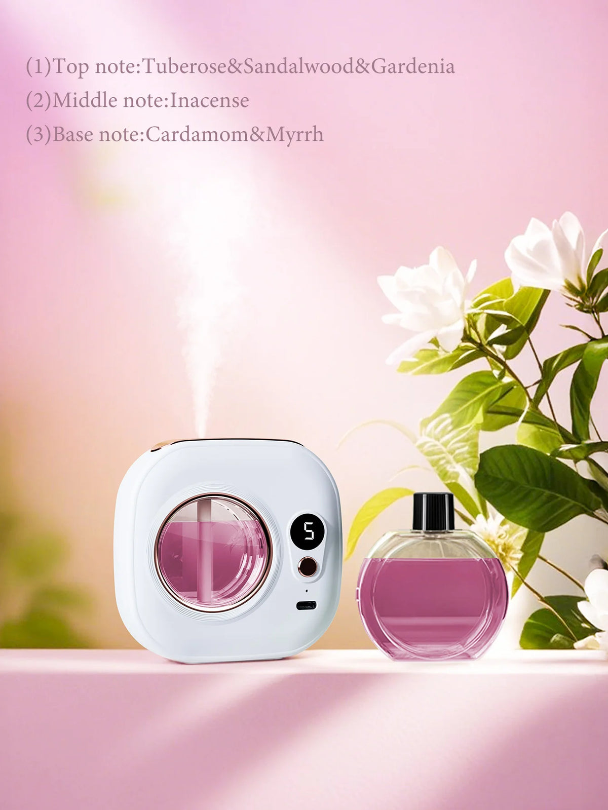 Ultraschall-Aroma-Diffuser mit wiederaufladbarem Akku