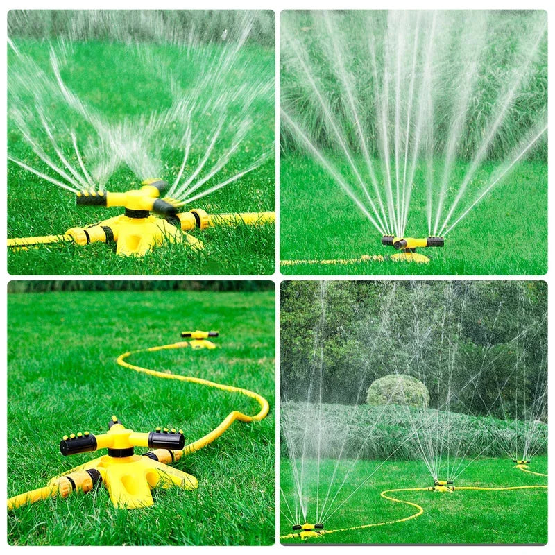 3-Arm Adjustable 360° Auto-Rotating Sprinkler System