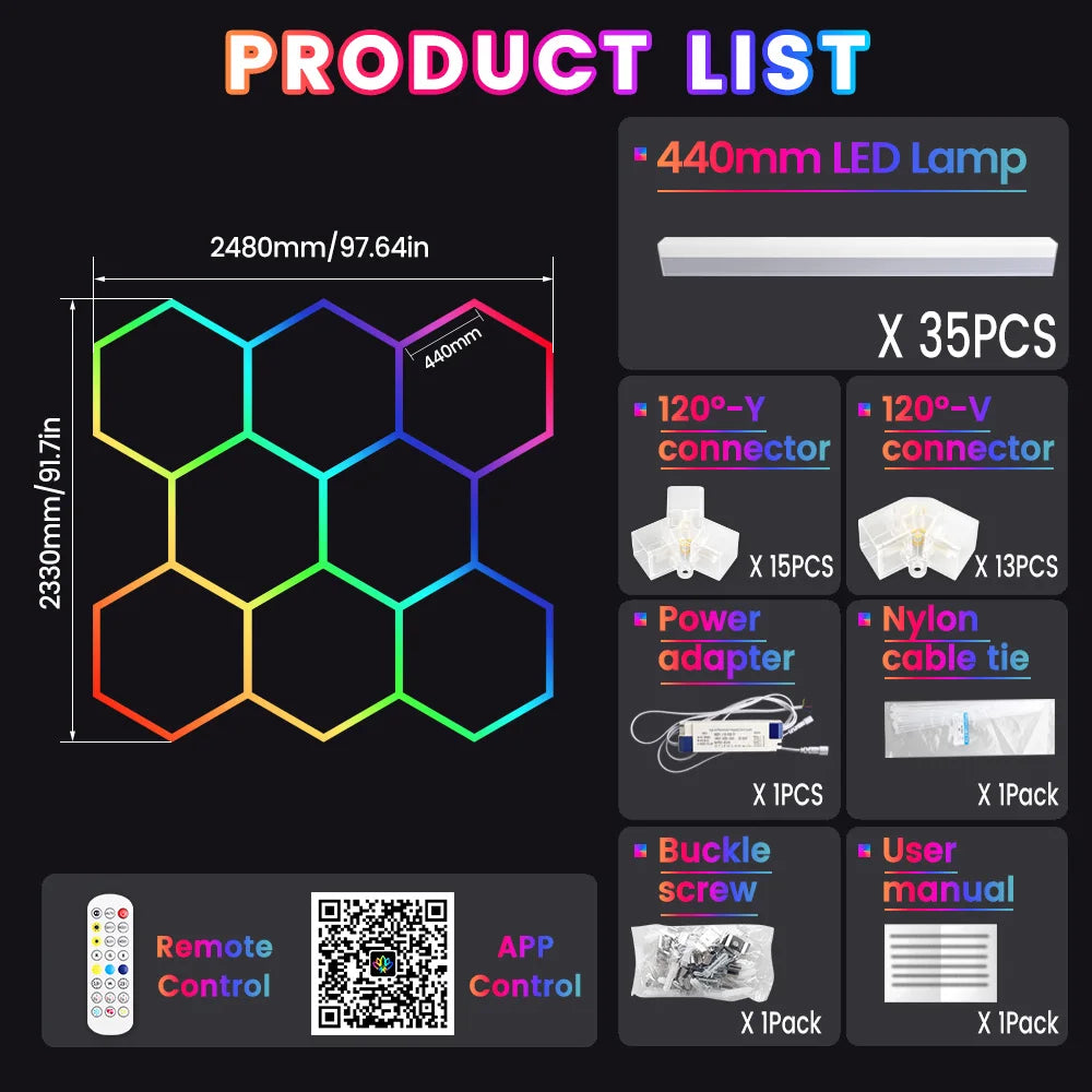 Smart RGB Hexagonal Panels