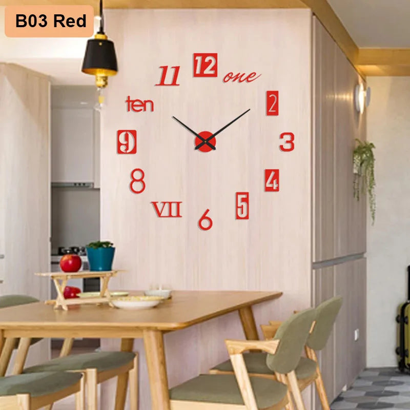 Moderne 3D-Wanduhr aus Acryl