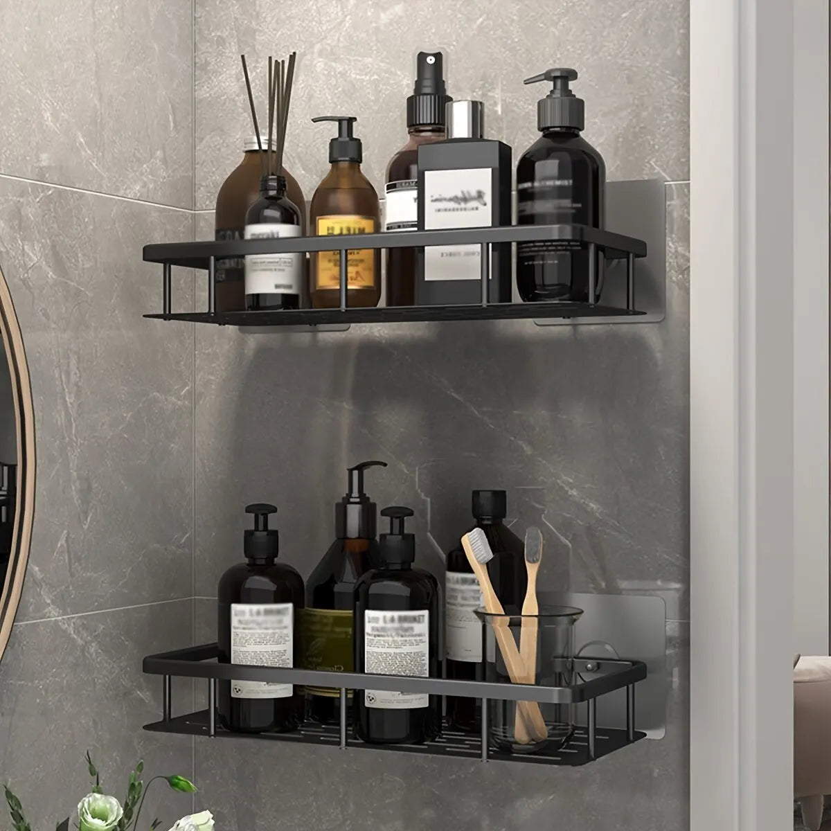 Wandmontiertes Badezimmer-Organizer-Regal