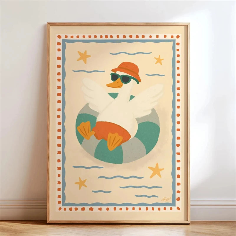 Lustiges Skateboard-Dackel Canvas Print Poster