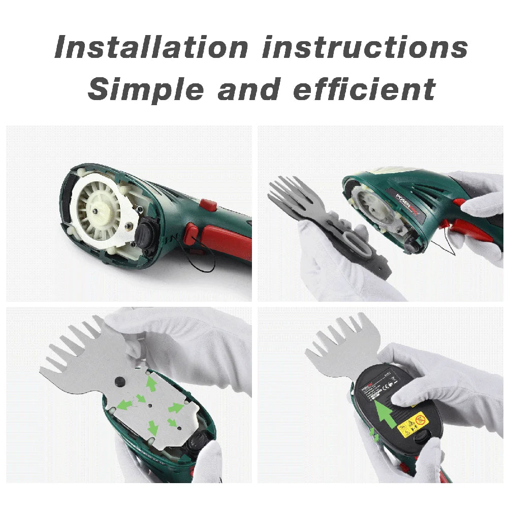 POSENPRO 2-in-1 Akku-Grasschere und Heckenschere