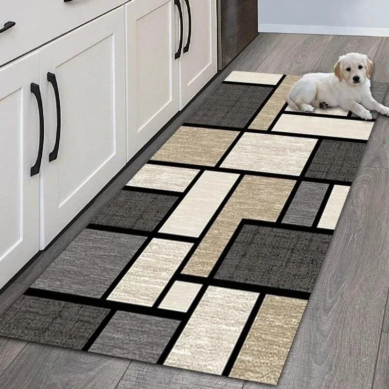 Stilvolle geometrische Bodenmatte