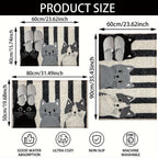 VIKAMA Striped Cartoon Cat Carpet