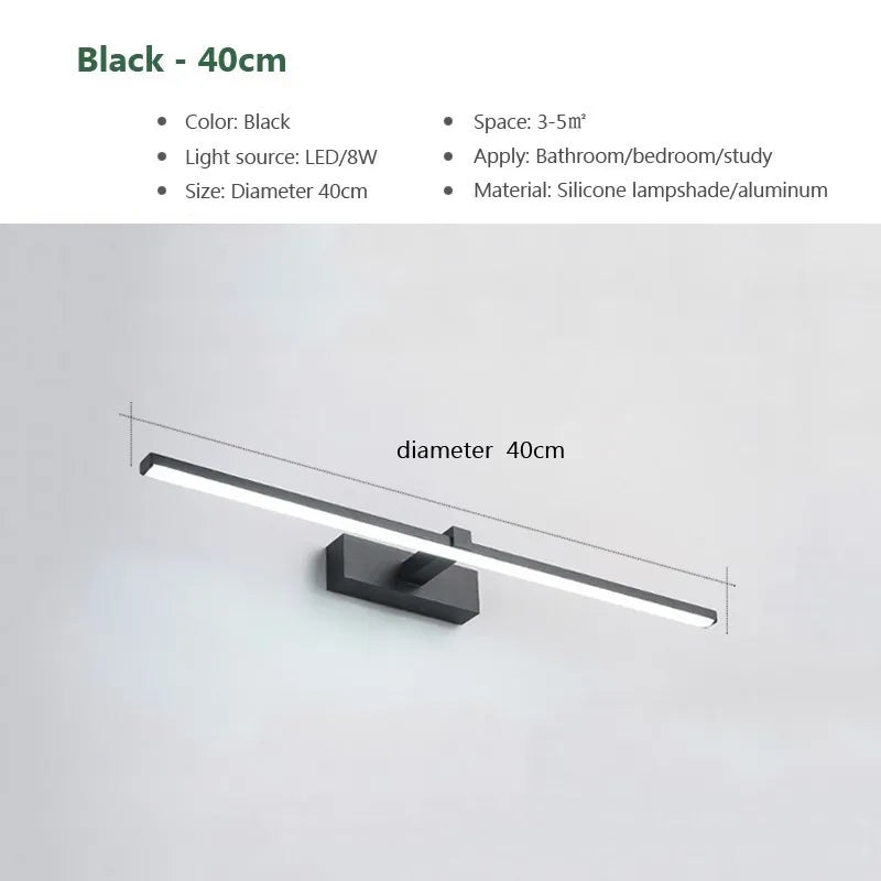 Moderne LED-Spiegelleuchte