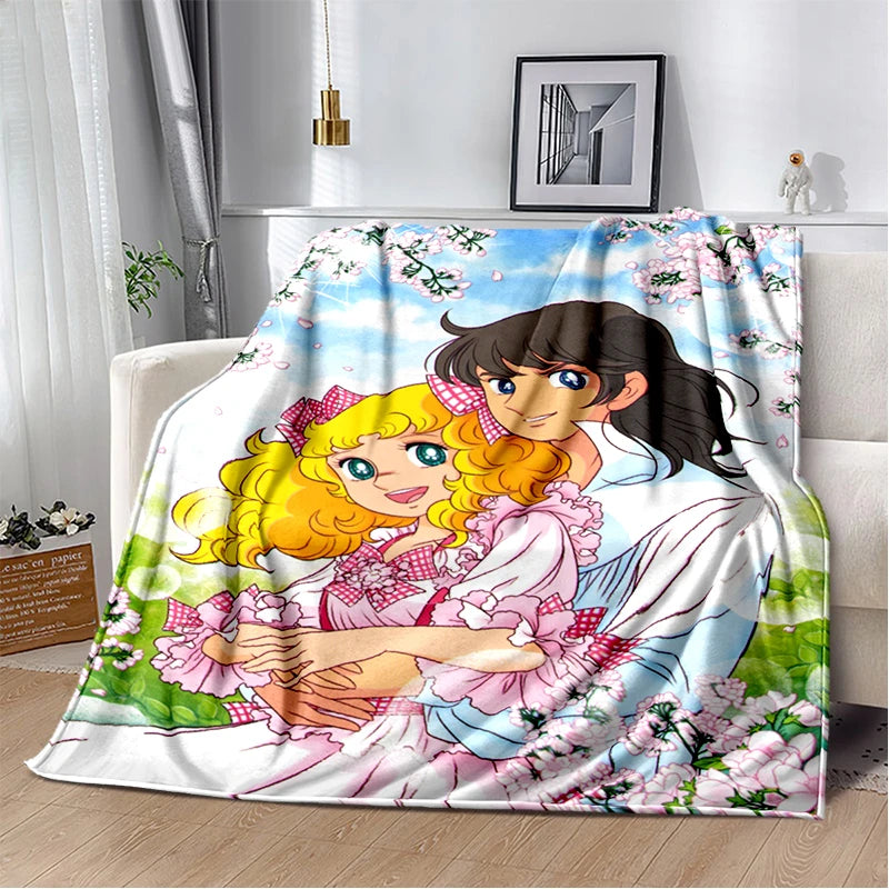 Weiches Flanell-Wurfdecke mit charmanten Anime-Cartoon-Motiven