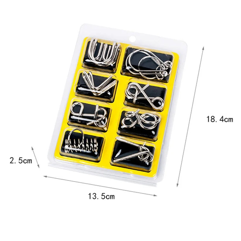 8er-Set Metall-Knobelspiele