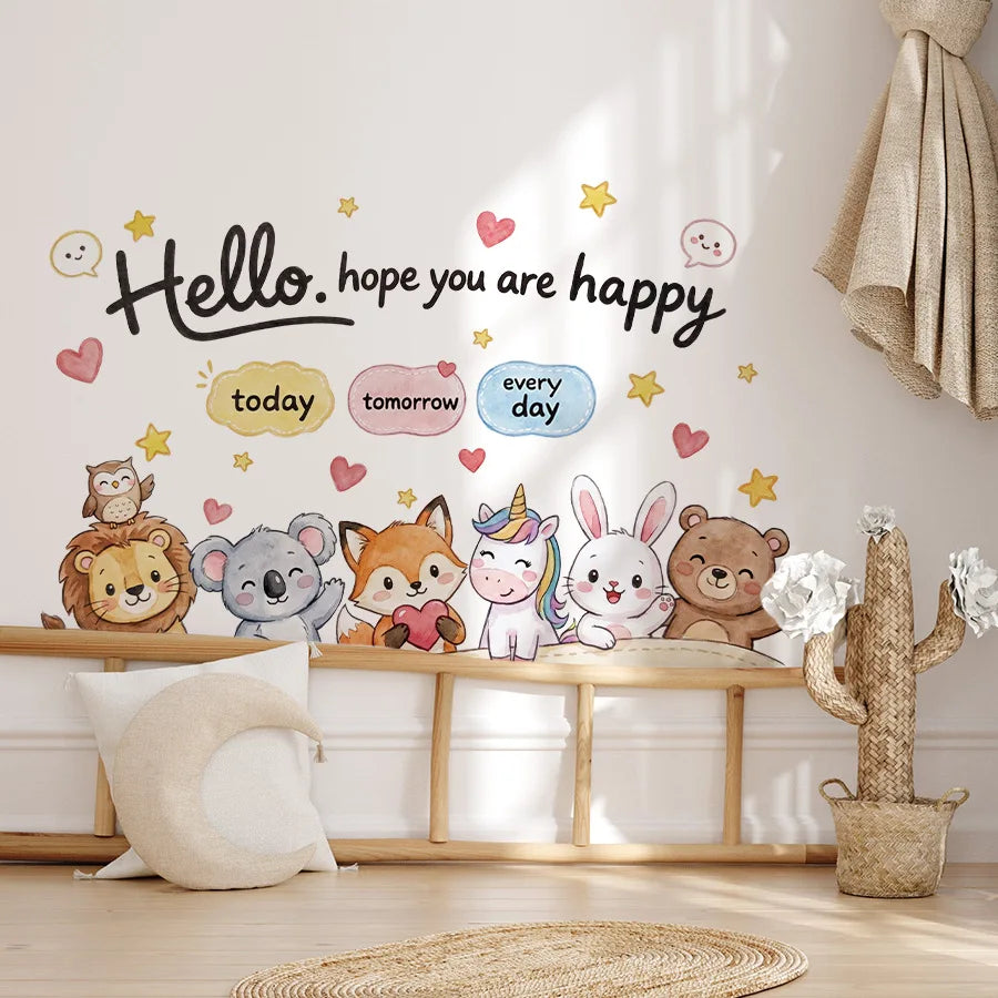 Niedliche Waldtier-Wandsticker