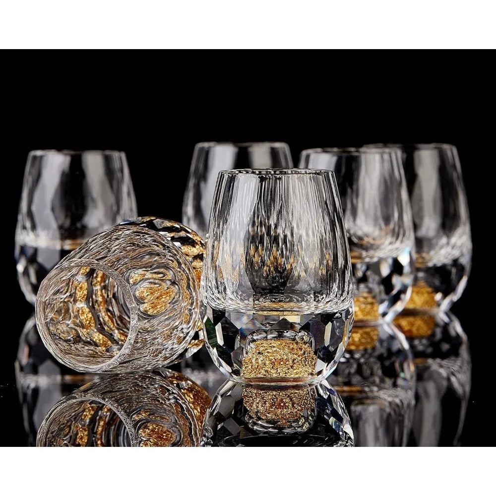 Elegantes Kristallweinglas-Set