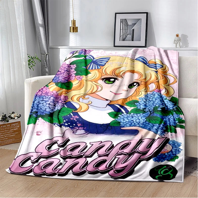 Weiches Flanell-Wurfdecke mit charmanten Anime-Cartoon-Motiven