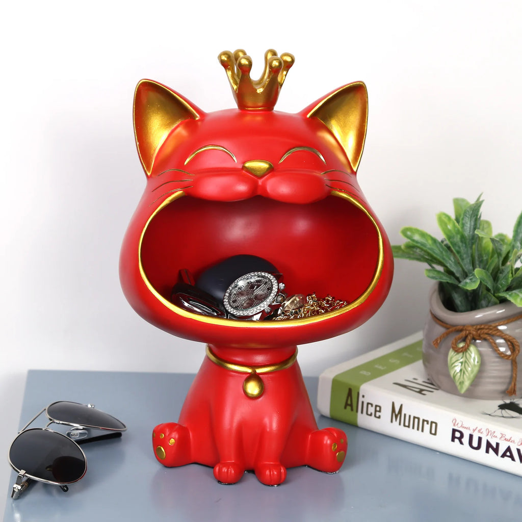 Charmante Glückskatzenfigur