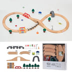 Système de rails de train en bois