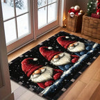 Festive Santa Claus doormat mit rutschfestem Design