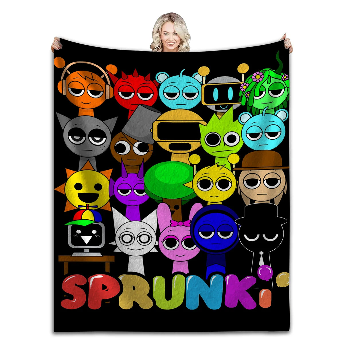 Sprunki Incredibox – Soft, fluffy plush blanket