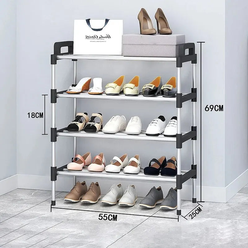 Praktischer Schuhregal mit 3-7 Ebenen