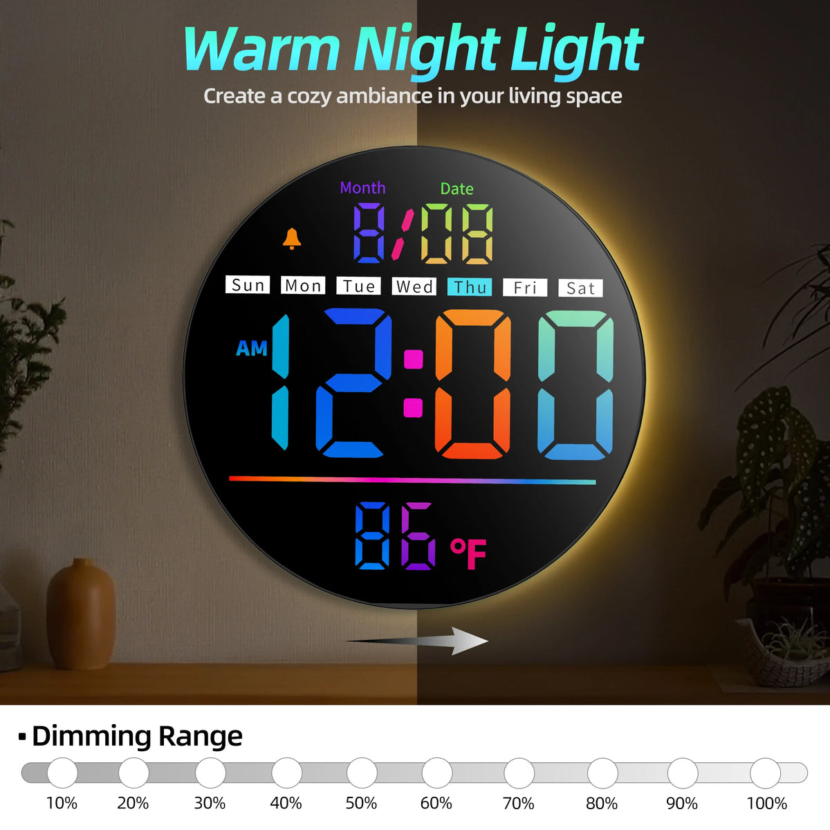 8-Zoll LED-Wanduhr