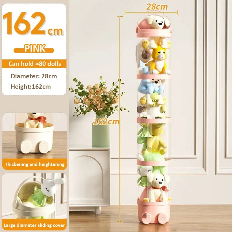 Transparente Aufbewahrungsbox für Plüschtiere und Spielzeug