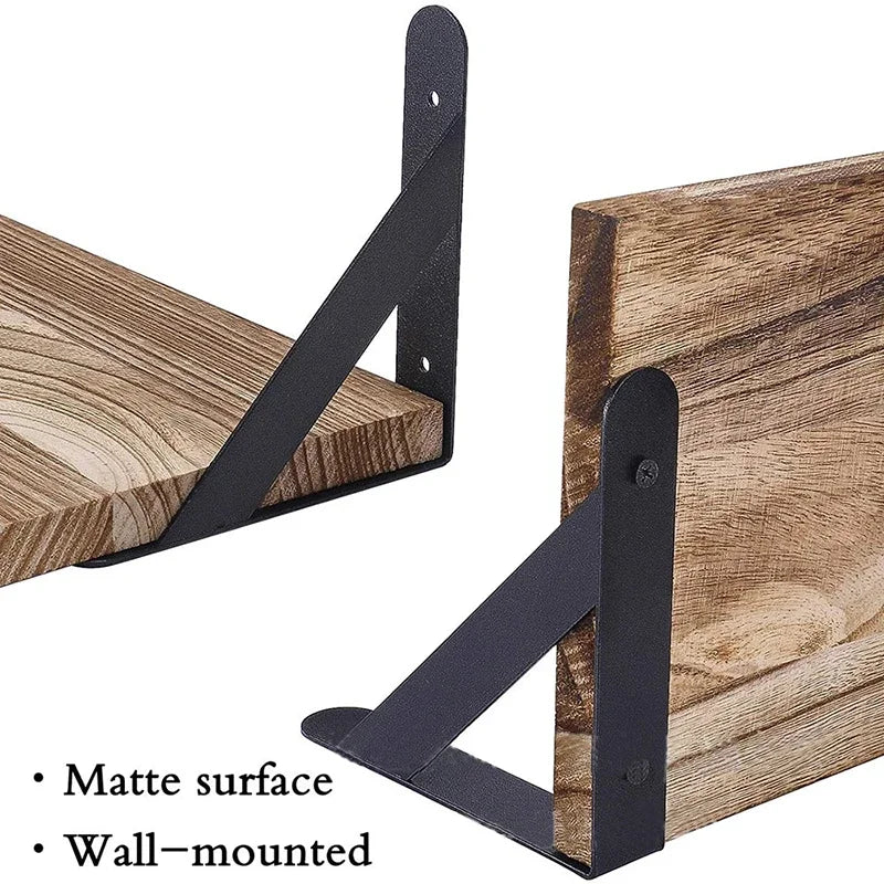 Elegante hängende Holzregale