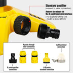 3-Arm Adjustable 360° Auto-Rotating Sprinkler System