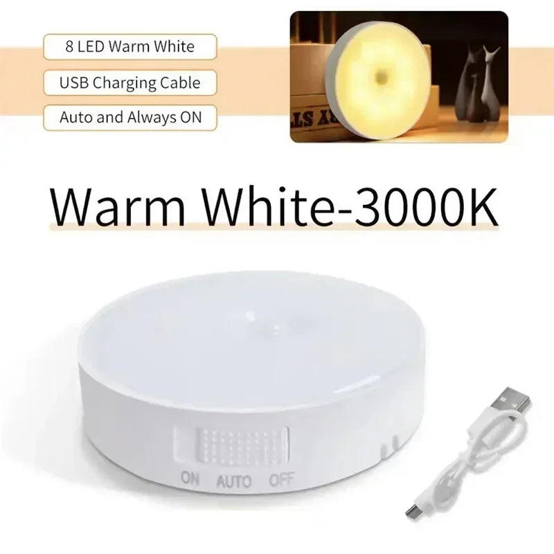 Intelligent LED night light with PIR motion sensor