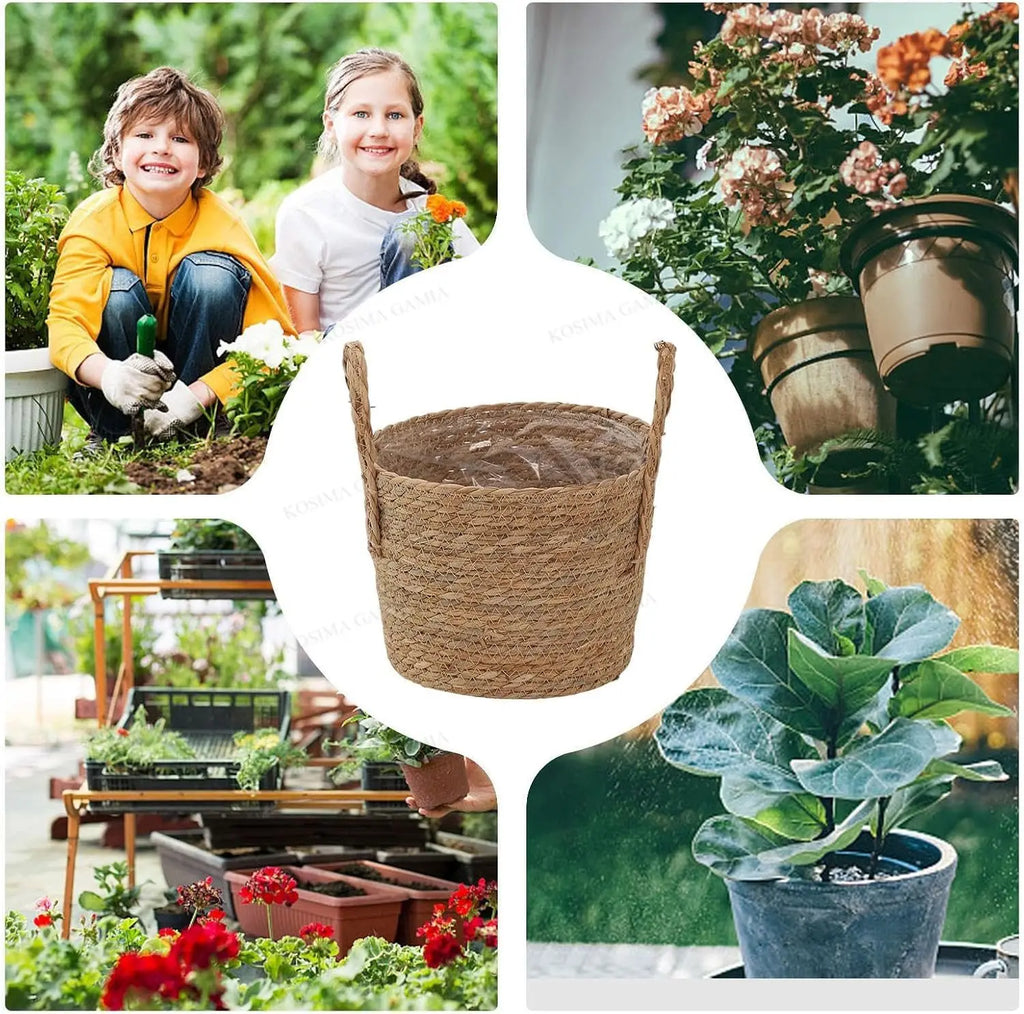 Handgefertigter Blumenkorb