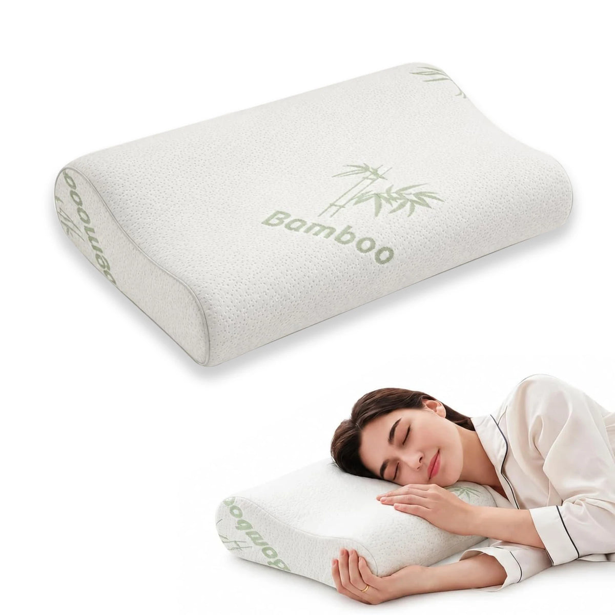 Ergonomisches Bambus-Memory-Foam-Kissen